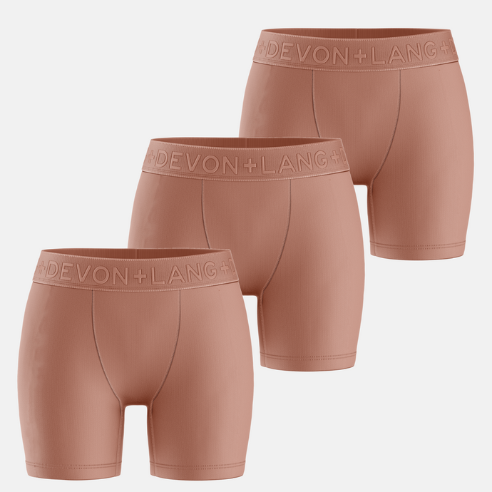 Bria Women's Boxer Brief - Multi-Packs - No Mesh Panels - Bronze