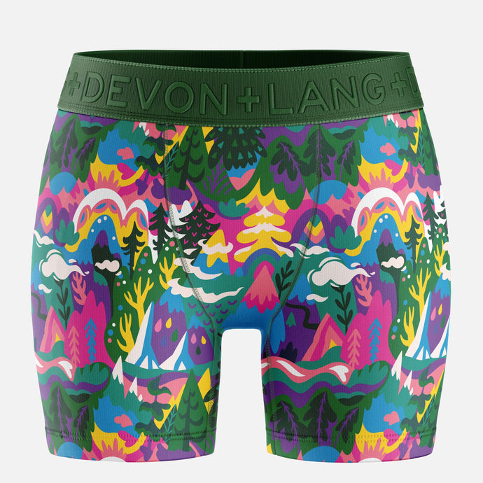 Bria Women's Boxer Brief - Fantasy Mountain