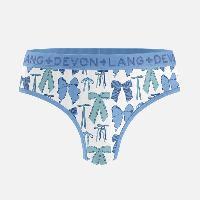 Katrina Everyday Thong - Blue Bows
