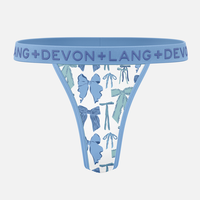Katrina V-Thong - Blue Bows