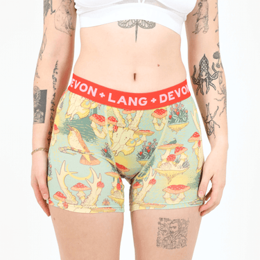 Bria Women's Boxer Brief - Forest Mushrooms