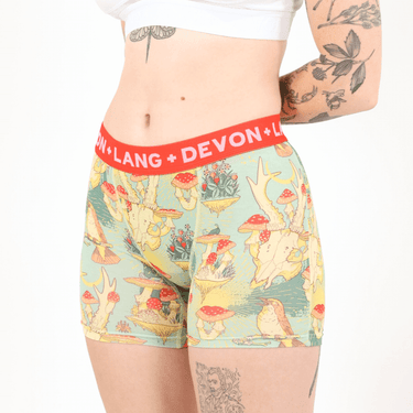 Bria Women's Boxer Brief - Forest Mushrooms