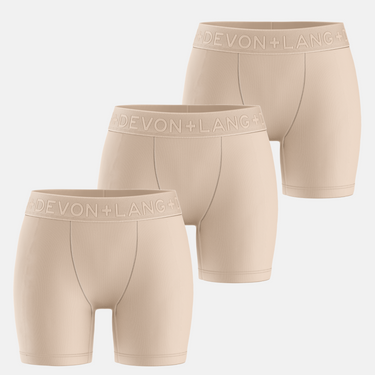 Bria Women's Boxer Brief - Multi-Packs - No Mesh Panels - Sand