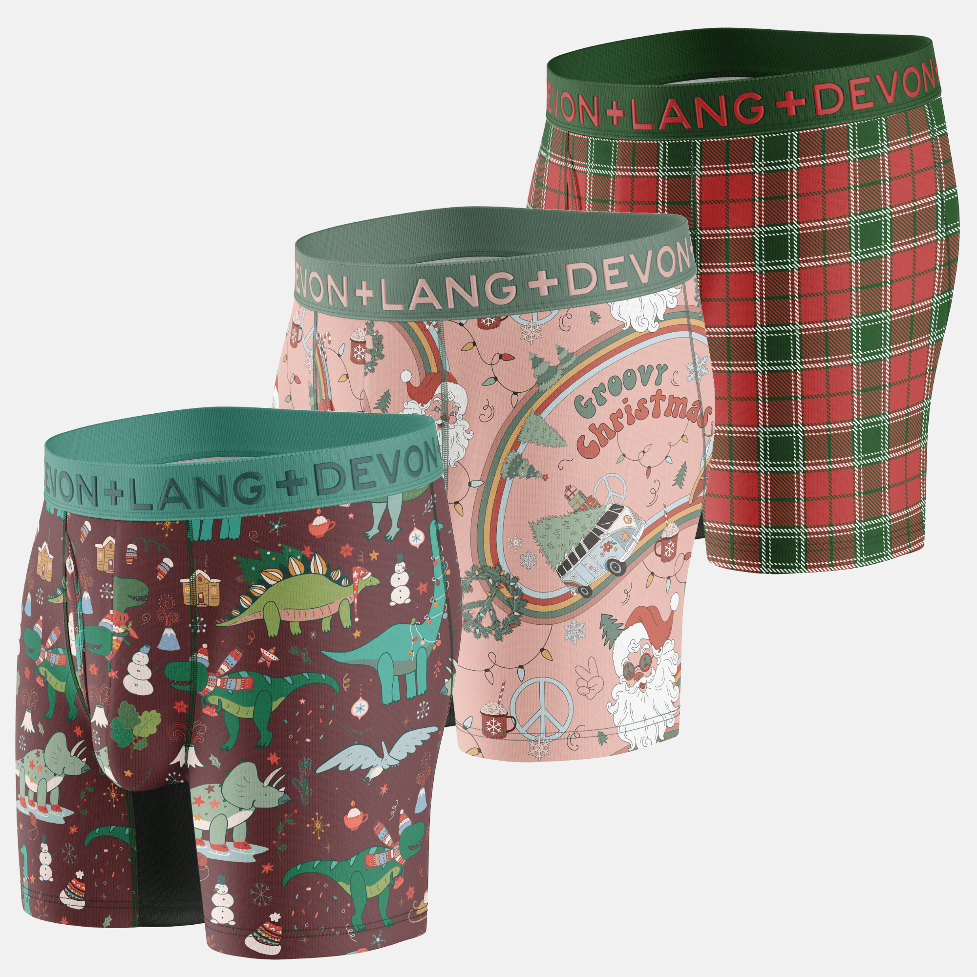 Journey Boxer Brief - Multi-Packs - Chilly Dinos/Hippie Santa/Vintage Tartan