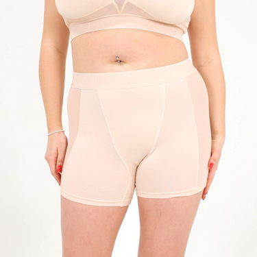 Bria Women's Boxer Brief - Mesh Panels - Sand