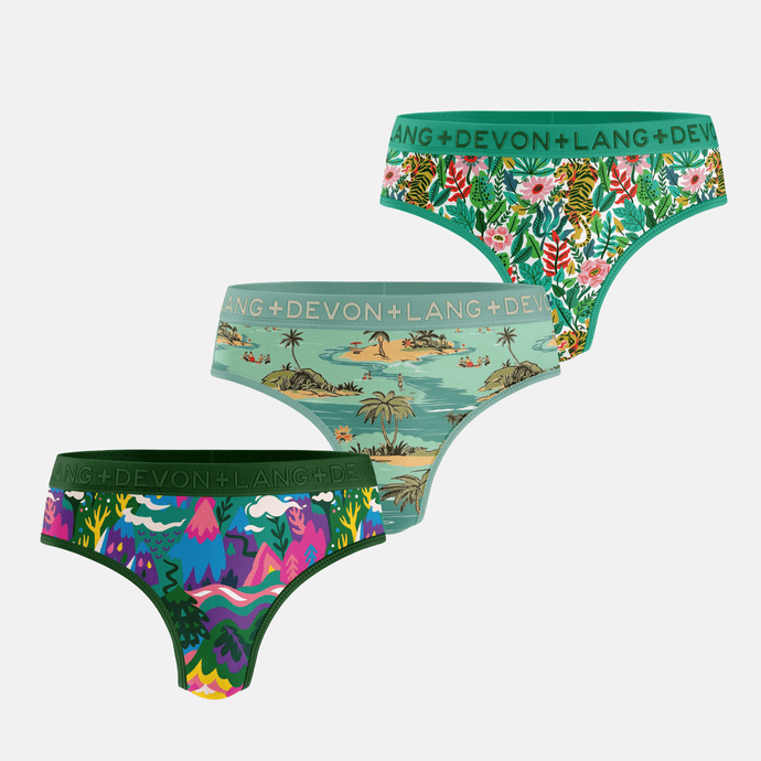 Katrina Everyday Thong - Multi-Packs - Fantasy Mountain/Island/Wild Thing