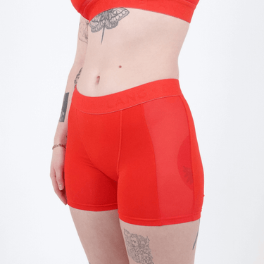Bria Women's Boxer Brief - Mesh Panels - Scarlet