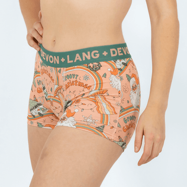 Bria Women's Boyshort - Hippie Santa