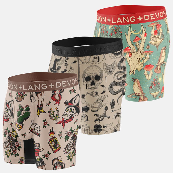 Venture Boxer Brief - Multi-Packs - Vintage Outlaws/Spooky/Forest Mushroom