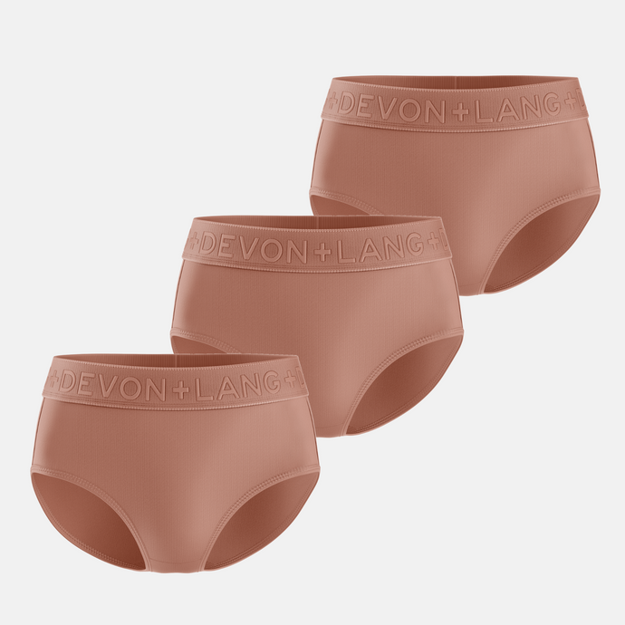 Bria Bikini Brief - Multi-Packs - No Mesh Panels - Bronze