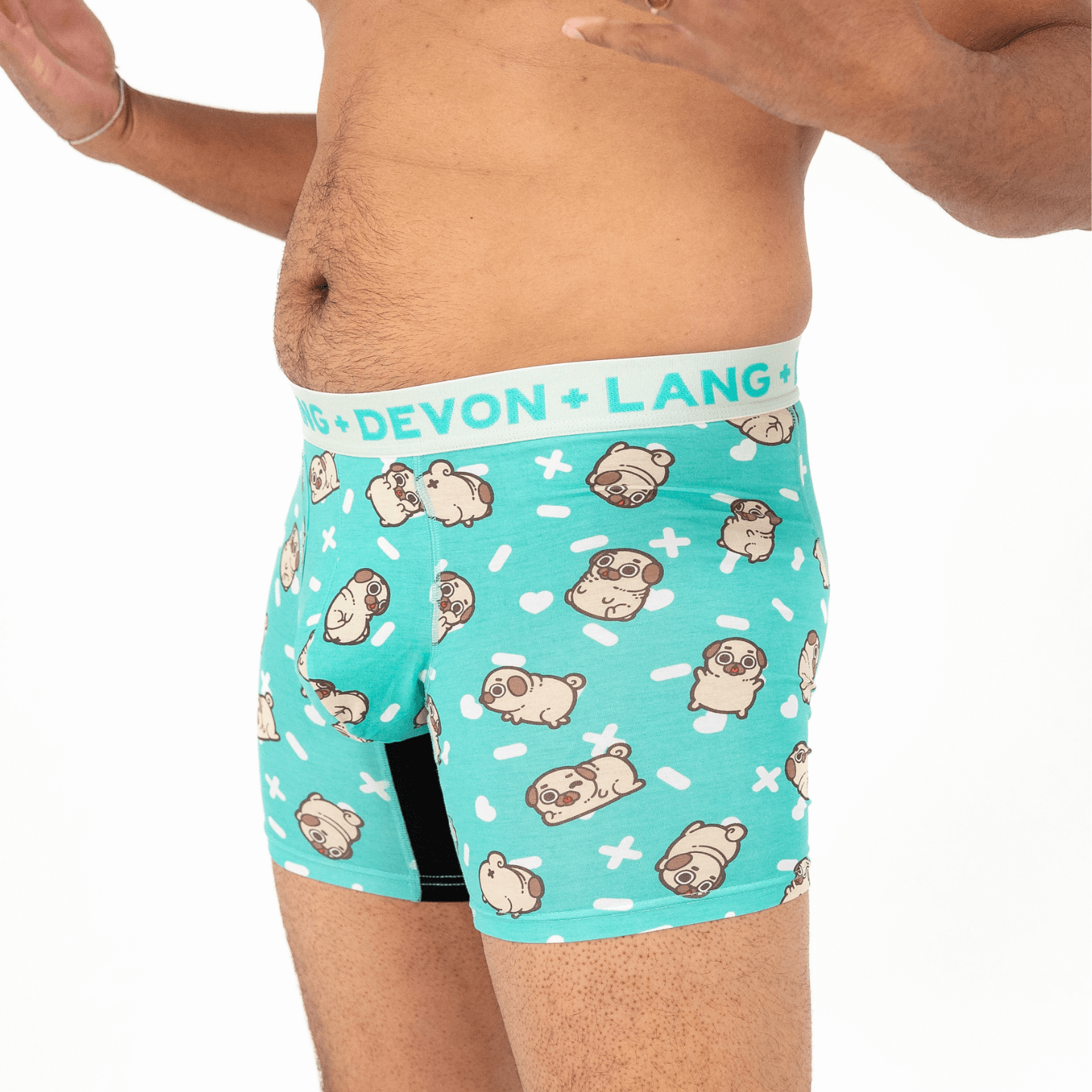 Journey Boxer Brief - Multi-Packs - Cartoons/Puglie/Pacific Blue