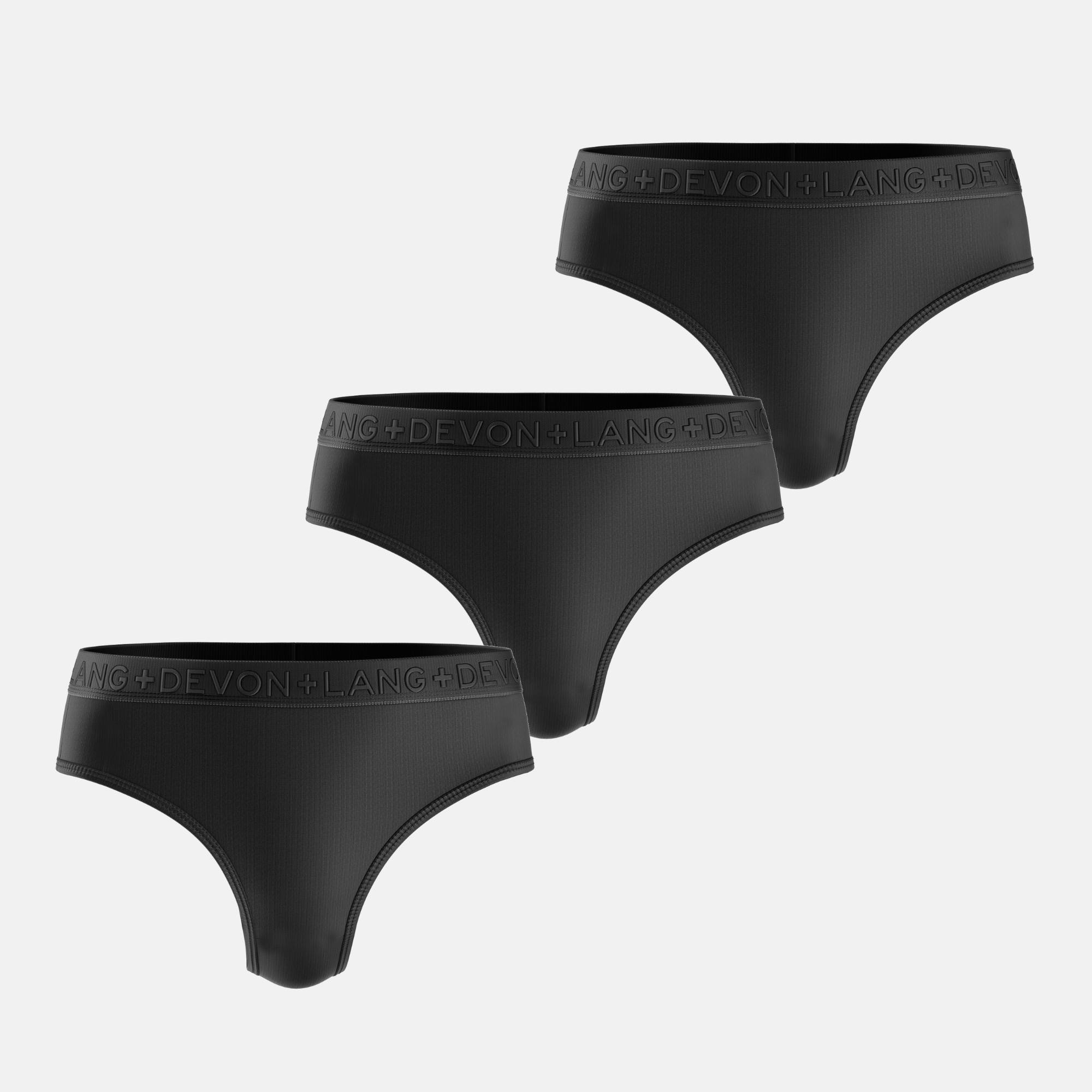 Katrina Everyday Thong - Multi-Packs - No Mesh Panels - Obsidian