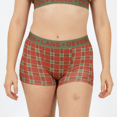 Bria Women's Boyshort - Vintage Tartan