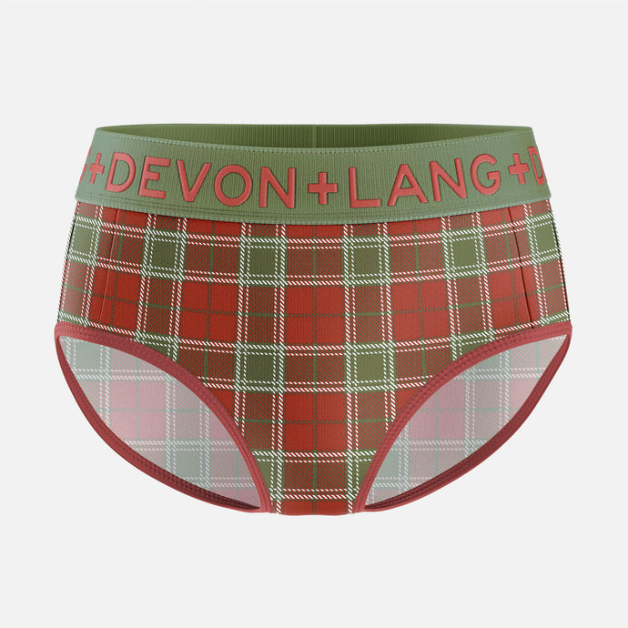 Bria Bikini Brief - Vintage Tartan