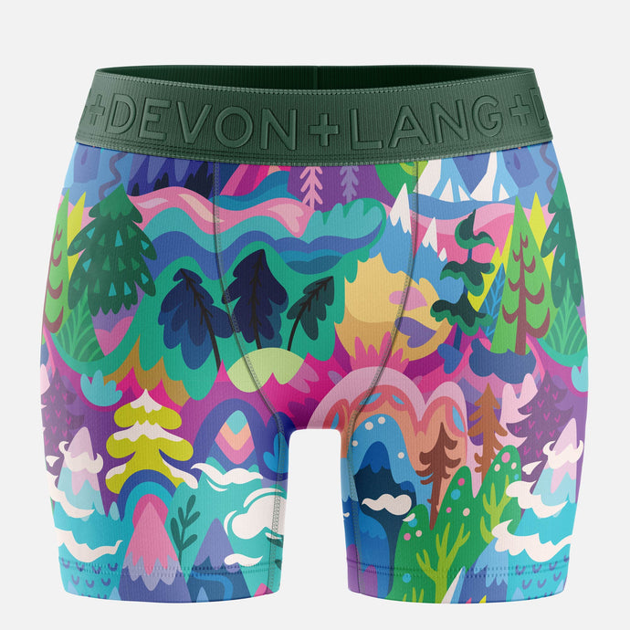 Bria Women's Boxer Brief - Fantasy Mountain