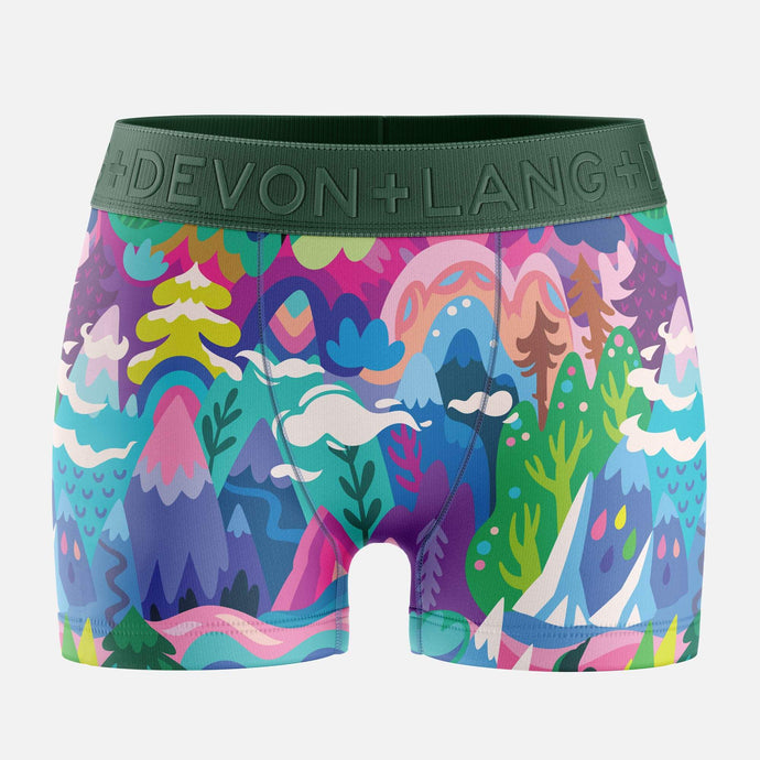 Bria Women's Boyshort - Fantasy Mountain
