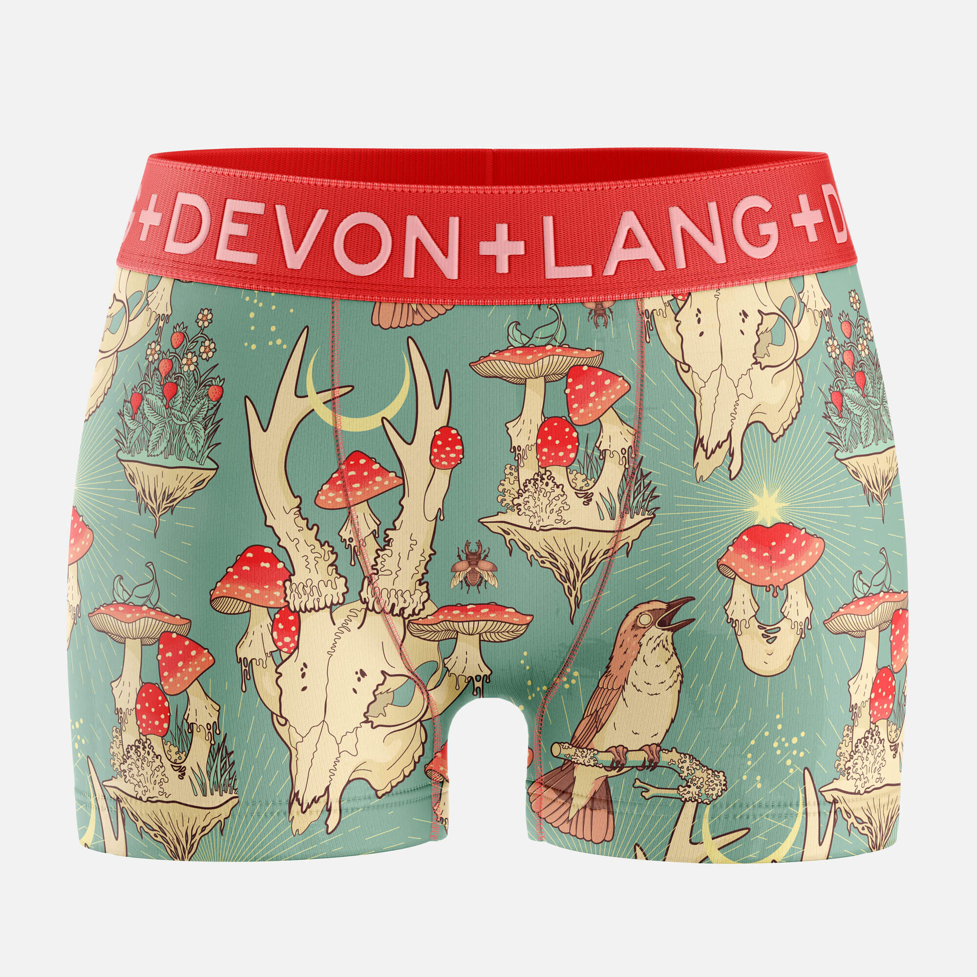 Bria Women's Boyshort - Forest Mushrooms