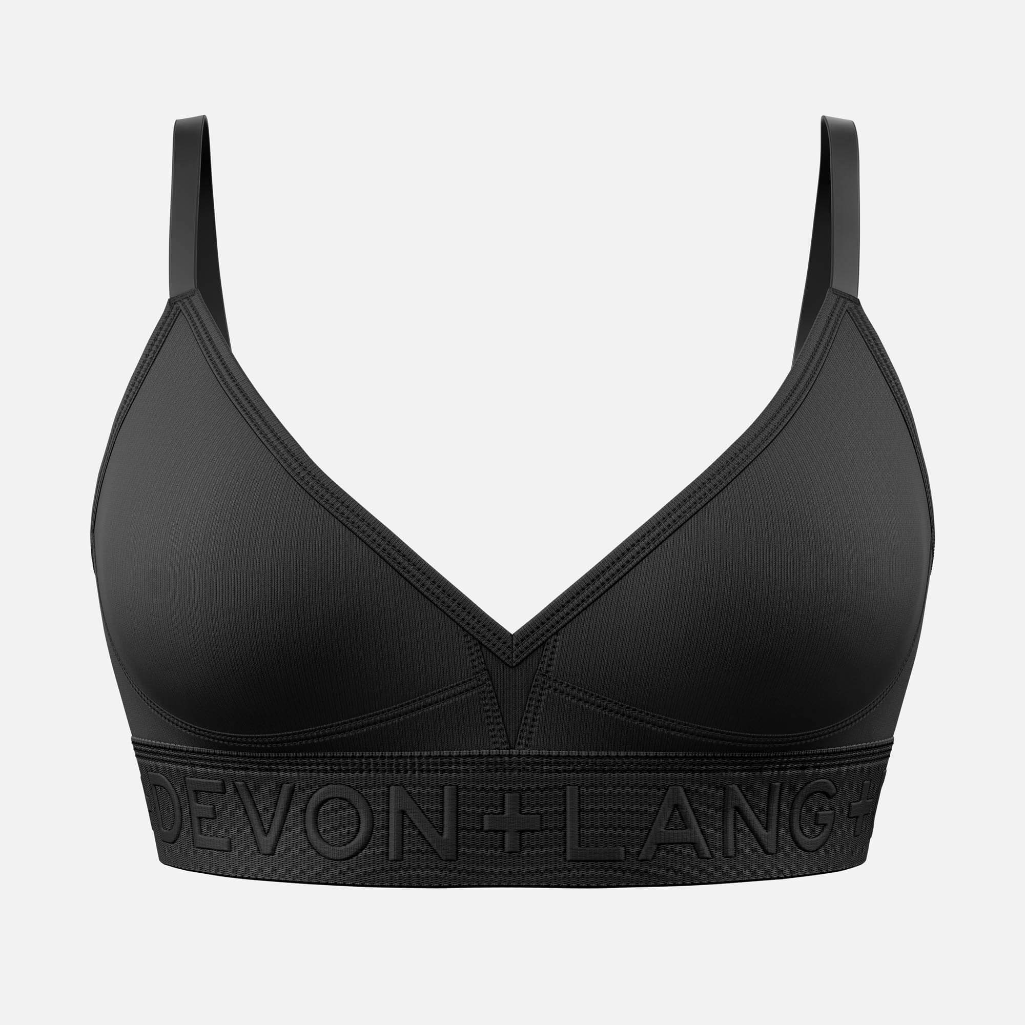Bria Bralette - Obsidian (No Mesh Panels)