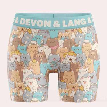 Bria Women's Boxer Brief - Cat Stack