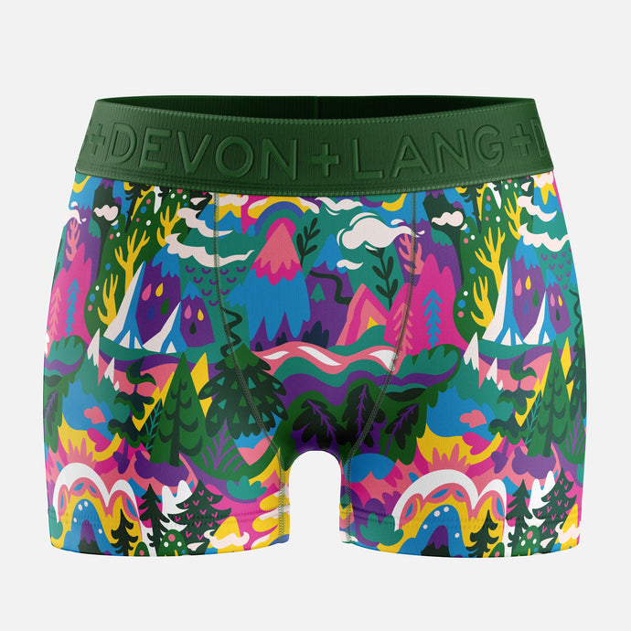 Bria Women's Boyshort - Fantasy Mountain