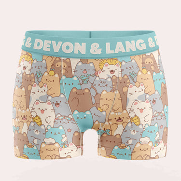 Bria Women's Boyshort - Cat Stack