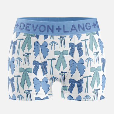 Bria Women's Boyshort - Blue Bows
