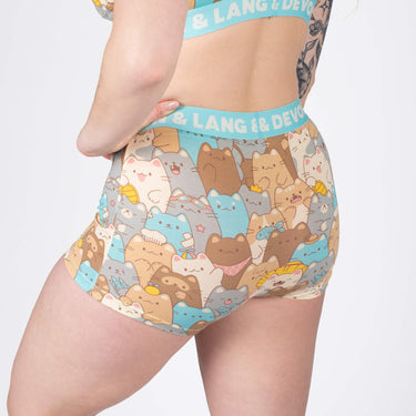 Bria Women's Boyshort - Cat Stack