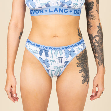 Katrina French Bikini - Blue Bows