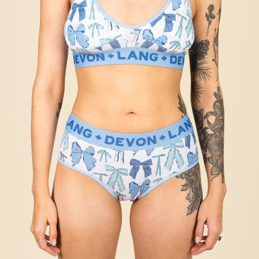 Bria Bikini Brief - Blue Bows