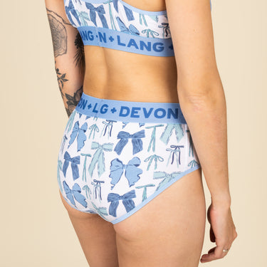 Bria Bikini Brief - Blue Bows