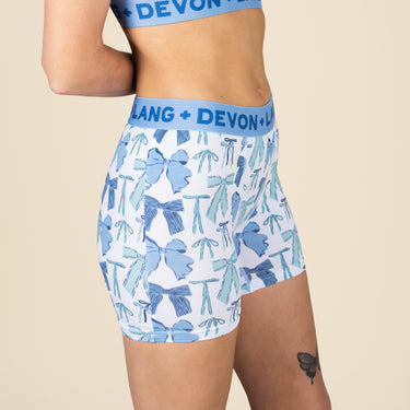 Bria Women's Boxer Brief - Blue Bows