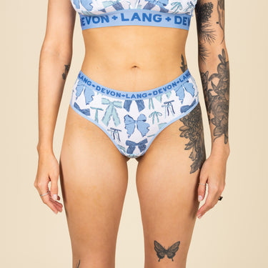 Katrina Everyday Thong - Blue Bows