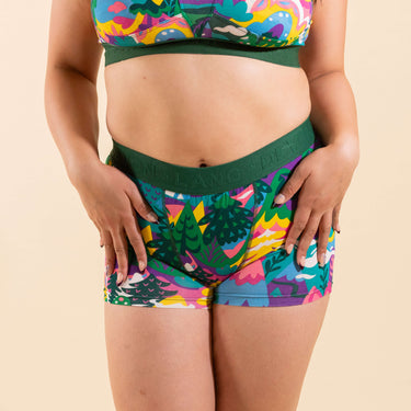 Bria Women's Boyshort - Fantasy Mountain