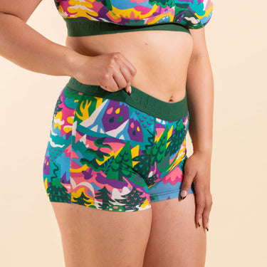 Bria Women's Boyshort - Fantasy Mountain