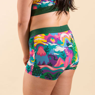 Bria Women's Boyshort - Fantasy Mountain