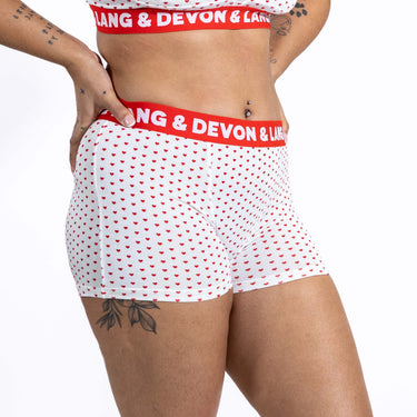 Bria Women's Boyshort - Cinnamon Hearts