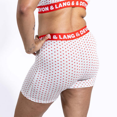 Bria Women's Boxer Brief - Cinnamon Hearts