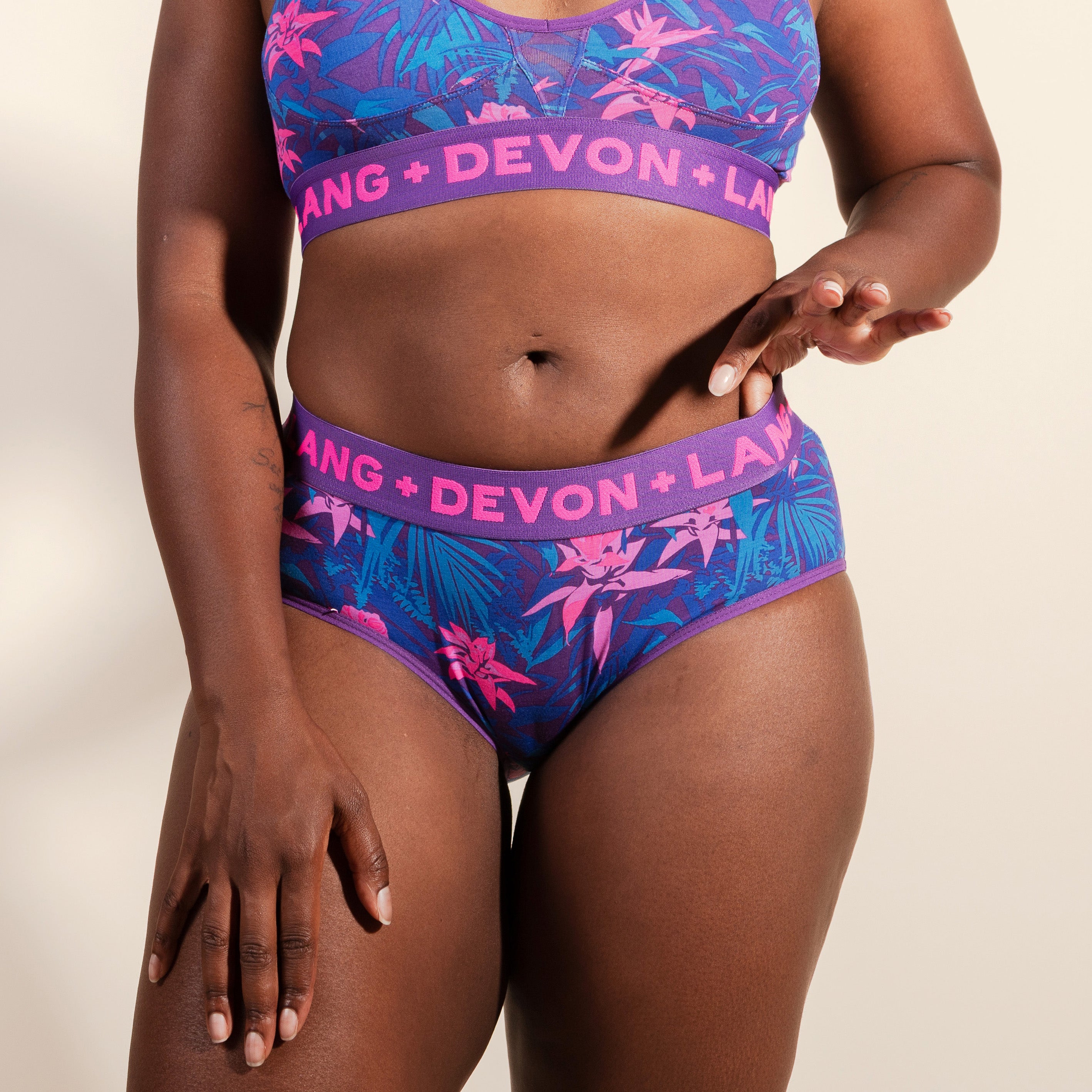 Bria Bikini Brief - Bromeliad Ultra Violet
