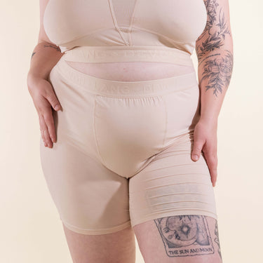 Bria Women's Boxer Brief - No Mesh Panels - Sand