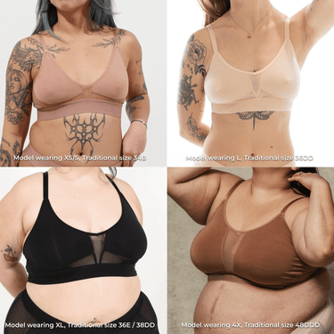 Bria Bralette - No Mesh Panels - Obsidian