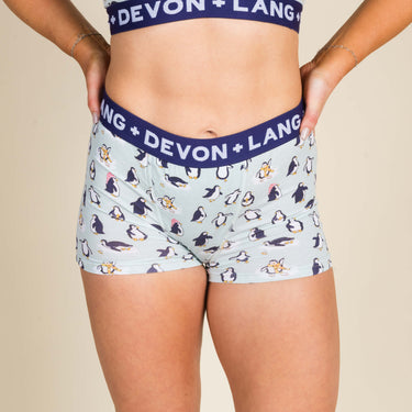 Bria Women's Boyshort - Penguin Party