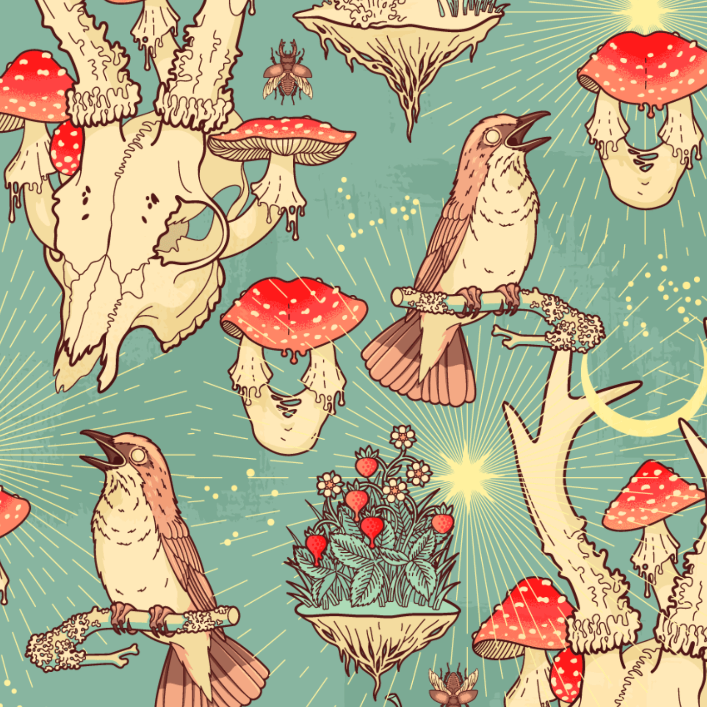 Bria Bralette - Forest Mushrooms