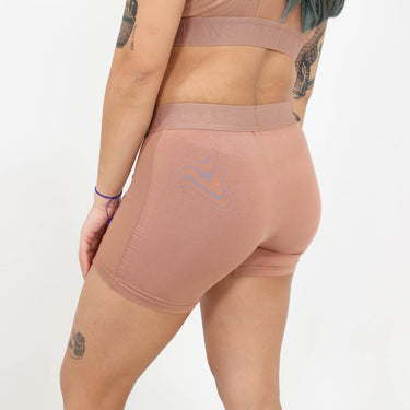 Bria Women's Boxer Brief - Mesh Panels - Bronze