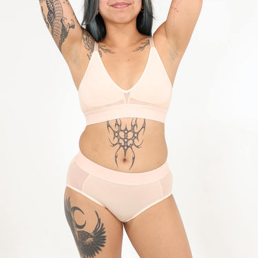 Originals Bria Bralette - Mesh Panels - Sand