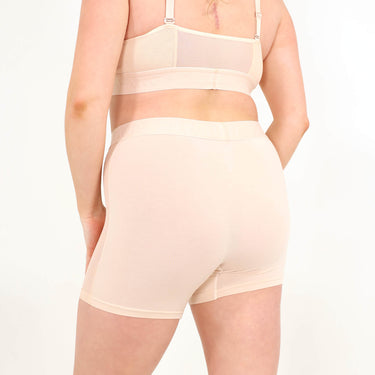Bria Women's Boxer Brief - Mesh Panels - Sand