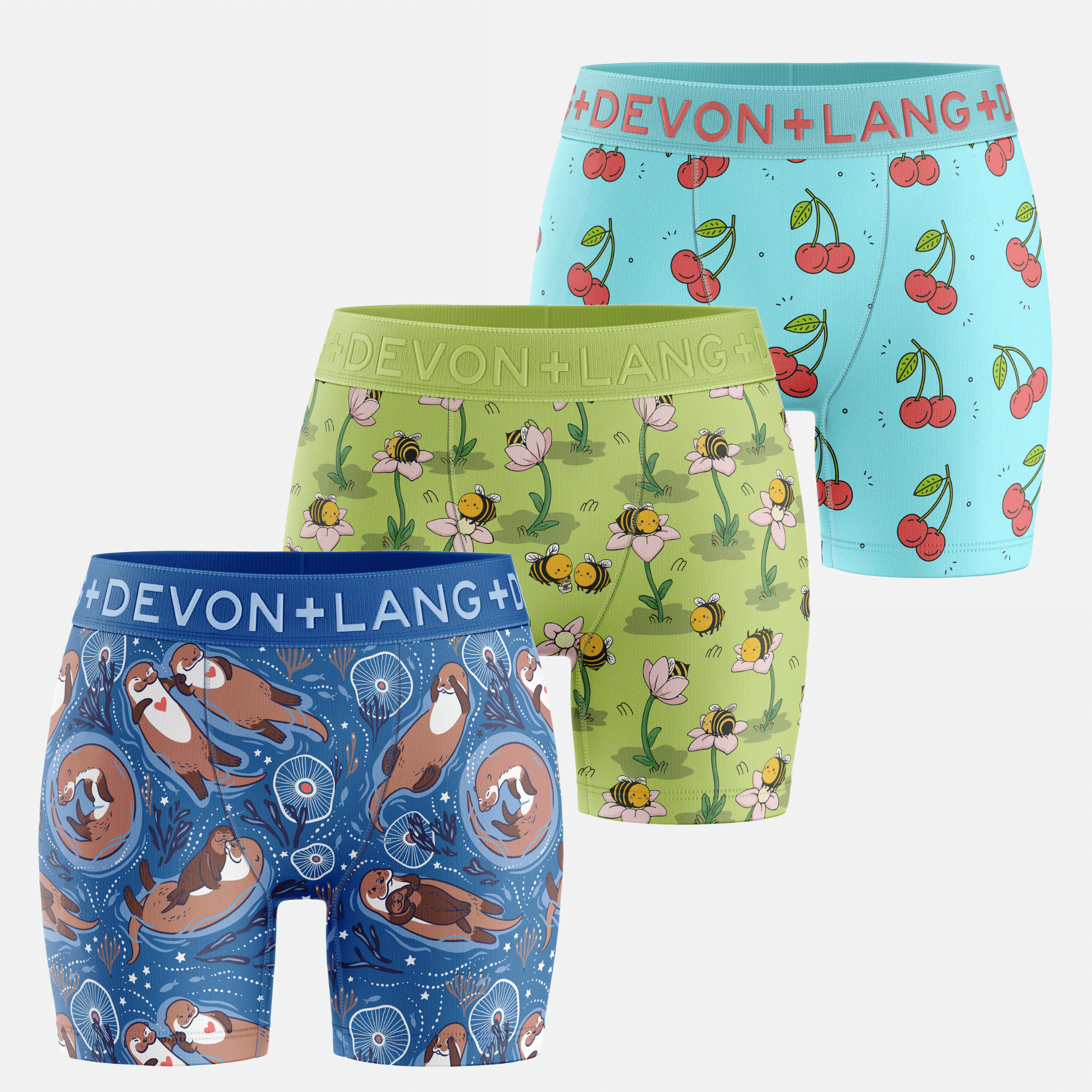 Bria Boxer Brief - Multi-Packs - Otters/Honey Buzz/Cherries