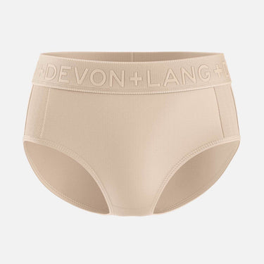 Bria Bikini Brief - Mesh Panels - Sand