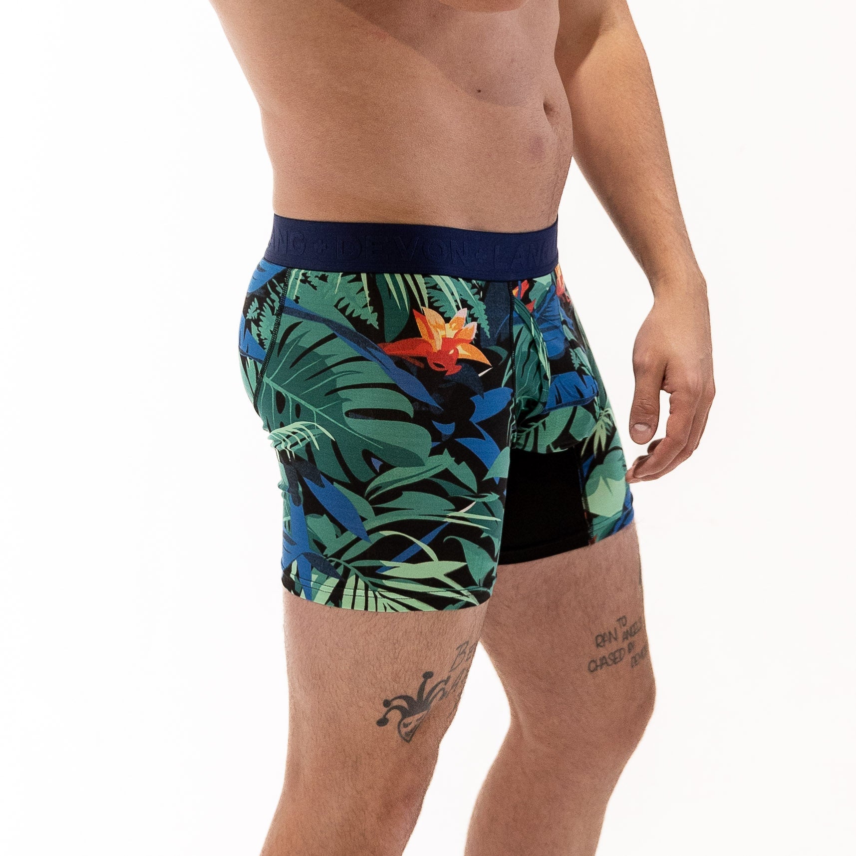 Men's Comfortable Boxer Briefs - Rainforest - Devon + Lang